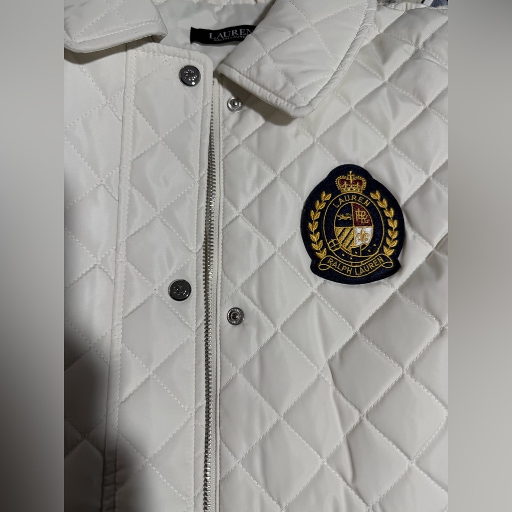 Ralph Lauren Ivory Like New Quilted vest with pockets - Picture 7 of 12